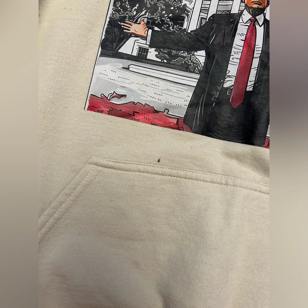 Daddy’s Home Hoodie. Size XL. Worn 2-3 times. Cream/beige in color. - Picture 3 of 7